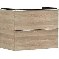 hansgrohe Xelu Q Waschtischunterschrank 54029000 780x605x475mm, 2 Schubladen, Eiche Natur, chrom