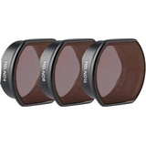 Pgytech DJI FPV ND Filter-Set (ND4/8/16) Filter FPV, Dji DL Mount), Drohne Zubehör, Schwarz