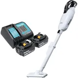 Makita DCL 281 FSFW Akku Staubsauger 18 V weiß Brushless + 2x Akku 3,0 Ah + Ladegerät