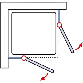 Schulte MasterClass Eckeinstieg 4-tlg. 100 x 100 cm EP70241999 41 500 01