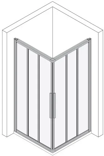 Koralle Eckdusche myDay ESF3 80/100, VB040S3120A81 VB040S3120A81