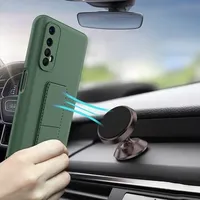 Kickstand Hülle Bumper aufstellbar für Iphone 12 Mini Silikon Hard Case Zubehör mit integriertem Magneten Sky Blau