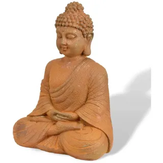 aubaho Figur Buddha aus Eisen Garten Rost Eisenfigur Skulptur Antik-Stil