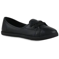  Damen Sportliche Ballerinas in Schwarz