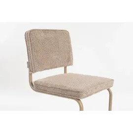 ZUIVER Ridge Kink Esszimmerstuhl Polyester beige 2er Set