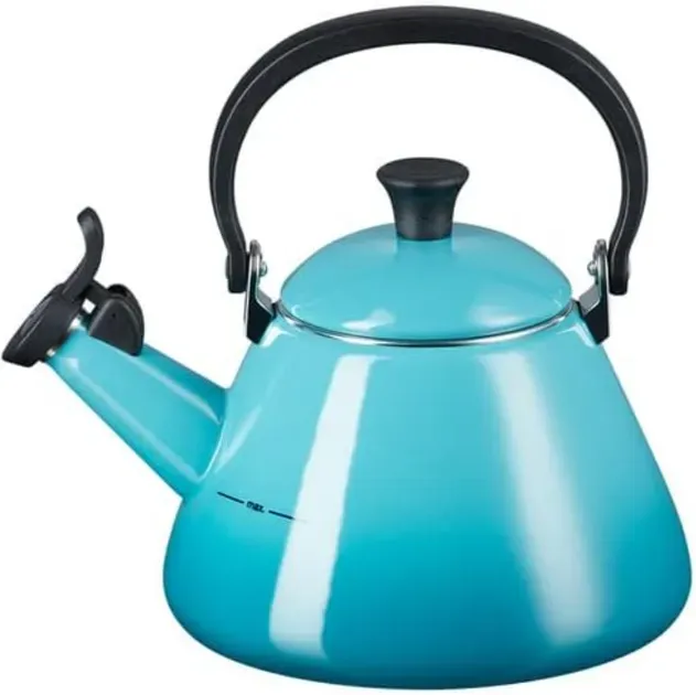 Le Creuset Wasserkocher, konisch, 1,6 l, Karibikblau
