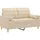 vidaXL 2-Sitzer-Sofa mit Zierkissen Creme 120 cm Stoff