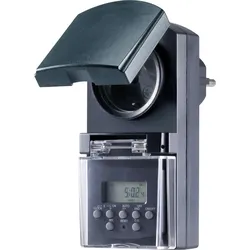 Sygonix SY-5044422 Steckdosen-Zeitschaltuhr digital Wochenprogramm 1800 W IP44 Countdown-Funktion, Z