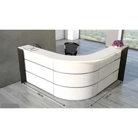 Kerkmann Empfangstheke BARI L-Form, anthrazit, weiß 235,0 x 235,0 x 112,0 cm