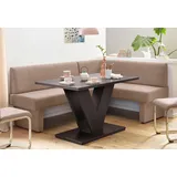 Home Affaire Eckbank Webstoff langer Schenkel links 152 x 89 x 202 cm cappuccino