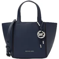 Michael Kors Jordi Small Schultertasche Leather Dark Blue