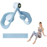 Beckenboden Trainingsgerät für Frauen - Anti-Rutsch & 360° Rotation Beckenboden Übungsgerät, Oberschenkeltrainer Set mit Widerstandsgummi, Beckenbodentrainer, Sportgeräte Zuhause für Beinstärkung