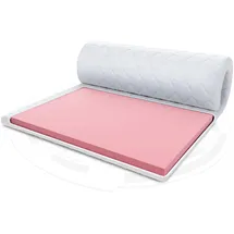 Fdm Matratzentopper VISCO MAX Matratze Topper 180x200 cm Härtegrad H1 Höhe ca. 8 cm thermoplastischer Schaum Allergiker Geeignet Öko-Tex Weiß