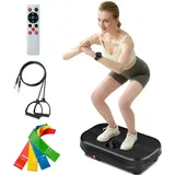 FitinOne Vibrationsplatten, Leise und Kompakte Vibrationsplatte für Abnehmen, Ganzkörpertraining, 150KG Kapazität Vibration Plate für Home Workout, LED-Display und Fernbedienung