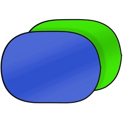 BRESSER Falthintergrund TR-3 Faltbarer Hintergrund 2-seitig grün/blau 150x200cm blau|grün