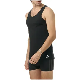 adidas Herren Unterhemden, 2er Pack - Tank Top, Active Flex Cotton ärmellos, einfarbig, Schwarz Baumwolle X-Large