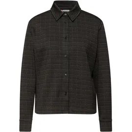 STREET ONE Karierte Jacquard Hemdbluse schwarz, 40