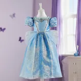 Disney Store Official - Cinderella - Kostüm für Kinder - Blaues Prinzessinnenkleid für Partys, Rollenspiele und Halloween, 7-8 Jahre