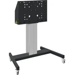 SmartMetals Mobiler Bodenlift für Bildschirme bis 86 Zoll, schwarz