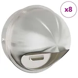 vidaXL Lüftungsgitter 8 pcs Silber 200 mm
