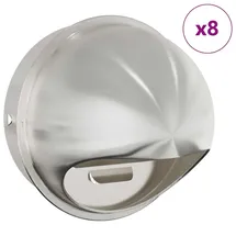 vidaXL Lüftungsgitter 8 pcs Silber 200 mm