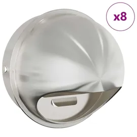 vidaXL Lüftungsgitter 8 pcs Silber 200 mm