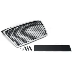 Frontgrill Sport schwarz mit Kennzeichenhalterung passend für Audi A4 B7