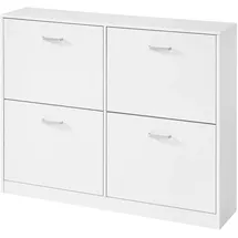 VASAGLE Schuhschrank 24 x 105,5 x 82,7 cm höhenverstellbar / weiß