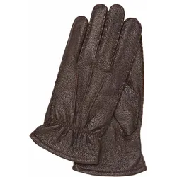 Lederhandschuhe GRETCHEN, Damen, Gr. 9, braun, 100% Leder, unifarben, klassisch, Handschuhe, aus echtem Peccary-Leder