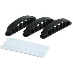 Kabelmanagement - Kabelklemme, 3er Set, schwarz