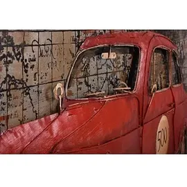 Garden Pleasure Wandbild 3D rotes Auto, Metall