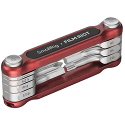 SmallRig x FILM RIOT 7-in-1-Klappschlüssel-Set mit Mehrfachwinkel-Positionierung (rot) 4811