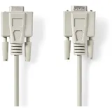 Nedis Serielles Kabel | D-SUB 9-Pin Stecker | D-SUB 9-Pin-Buchse | Vernickelt | 5.00 m | rund | PVC | Elfenbein