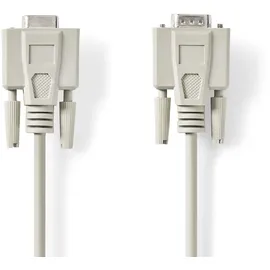 Nedis Serielles Kabel | D-SUB 9-Pin Stecker | D-SUB 9-Pin-Buchse | Vernickelt | 5.00 m | rund | PVC | Elfenbein