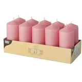Papstar Stumpenkerzen 9 x 4 cm 10 St. altrosa