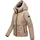 Navahoo Damen Winterjacke mit Fleece-Innenfutter und Kapuze Liebesküken XIV Taupe Grey Gr. S - S