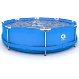 Avenli Frame Pool 300 x 76 cm blau inkl. Filterpumpe und Reparaturset