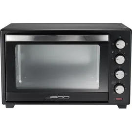 Jago® Minibackofen - mit Umluft, Drehspieß, Innenbeleuchtung, Elektrisch, 60L, 6 Kochmodi, 2000W, Timer, 100 - 230 °, Doppelglastür