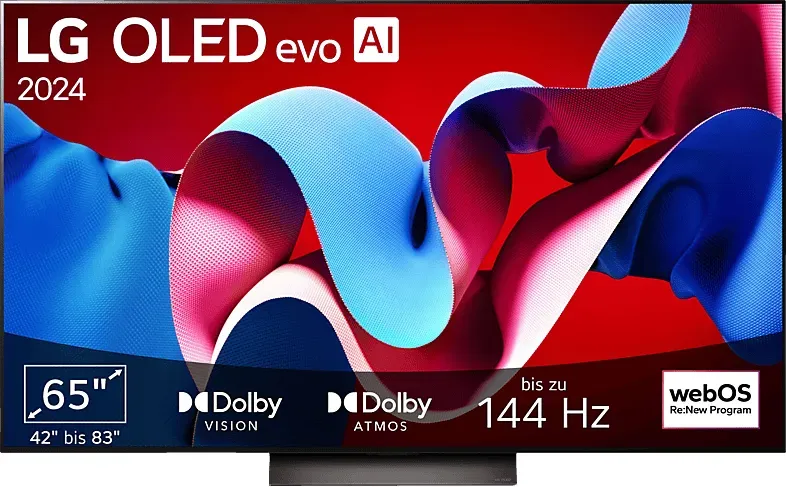 LG OLED65C43LA OLED evo TV (Flat, 65 Zoll / 165 cm, 4K, SMART TV)