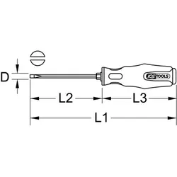 EDELSTAHL Schraubendreher Schlitz, 5mm