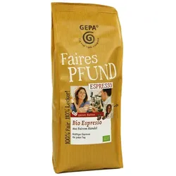 GEPA Faires Pfund Espresso, ganze Bohne bio 500g