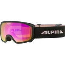 Alpina SCARABEO JR. Q-LITE Skibrille, black-rose matt, One Size