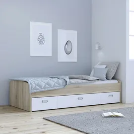 Forte Stauraumbett 94 x 50 cm Beige