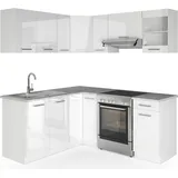 Vicco Winkelüche R-Line L-Form 167 x 187 cm weiß hochglanz