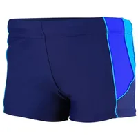 Aquarti Jungen Kurze Badehose mit Einsätzen Seitlich, Farbe: Dunkelblau/Blau/Hellblau,