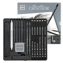 CRETACOLOR Black Box Kohleset 20 St. schwarz