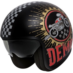 Premier Vintage Speed Demon, Jethelm - Matt Schwarz/Gold/Rot - S
