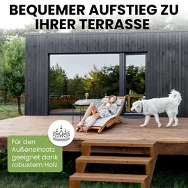 Gartenwelt Riegelsberger Terrassentreppe 5-stufig 95 cm Massivholz