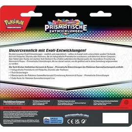 Pokémon Karmesin & Purpur Prismatische Entwicklungen TECH-Sticker Kollektion Glaziola 3er Pack