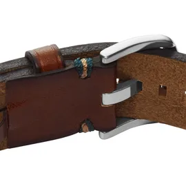 Fossil Everett Armband Leder Edelstahl braun JF04949040 Größe 18